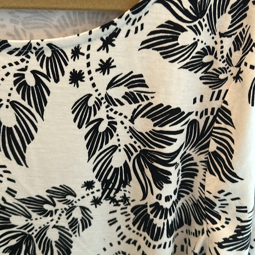 Chicos Black/White Shirt -Size 3 - Picture 3 of 4
